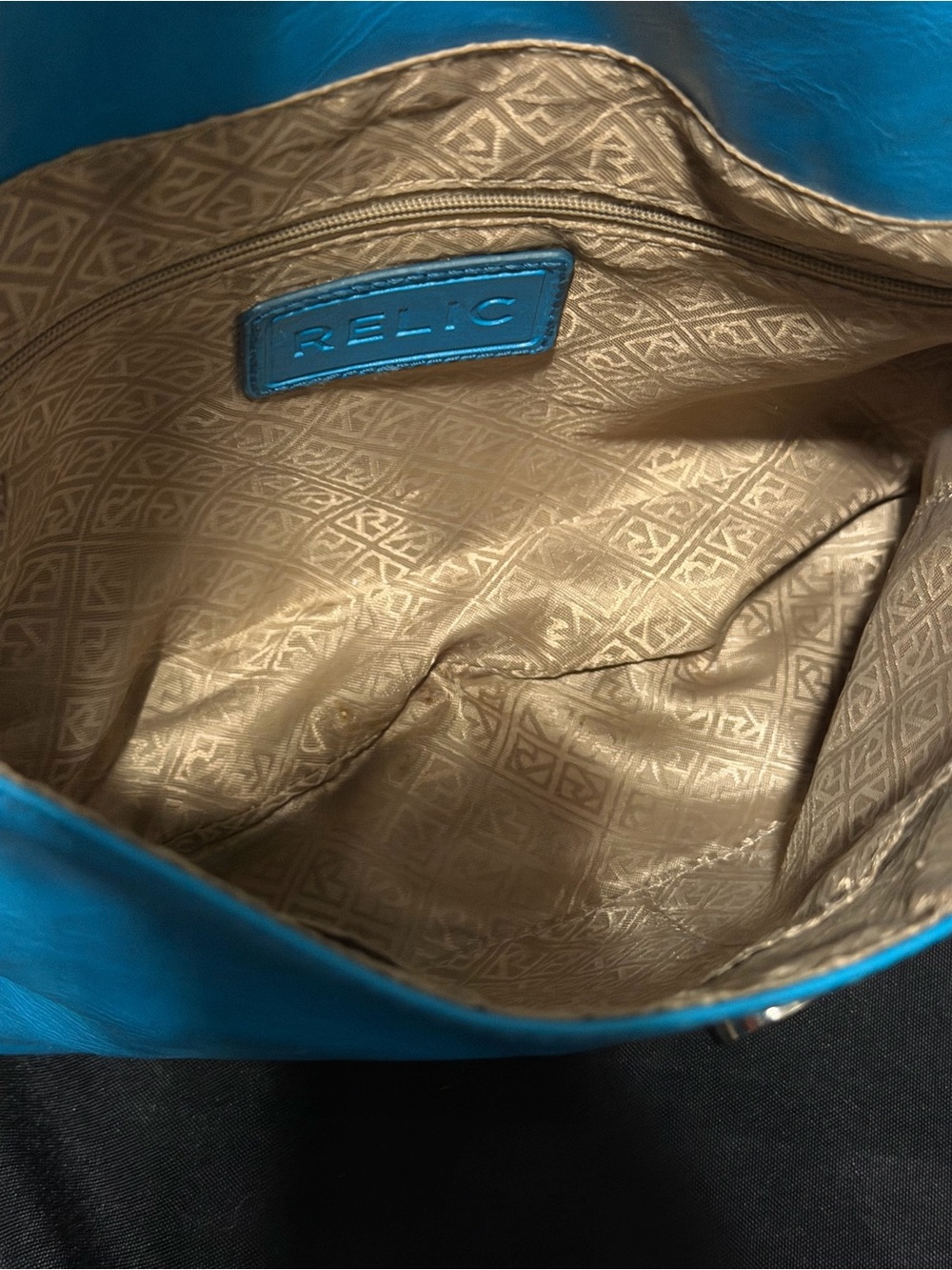 Relic Vintage Teal Blue Crossbody Bag with Snap Flap - Picture 4 of 8